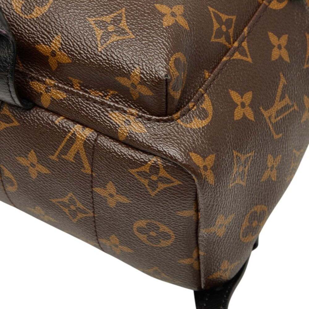 LOUIS VUITTON Black Monogram Leather Backpack - Picture 4 of 12